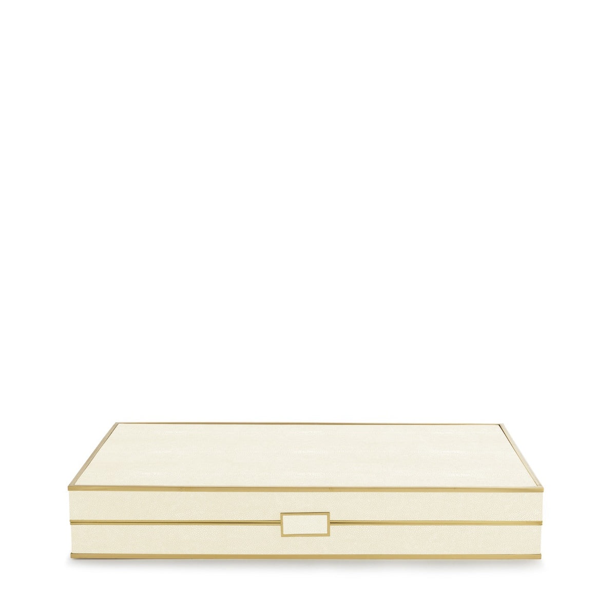 Cream Shagreen Backgammon Set with Dice