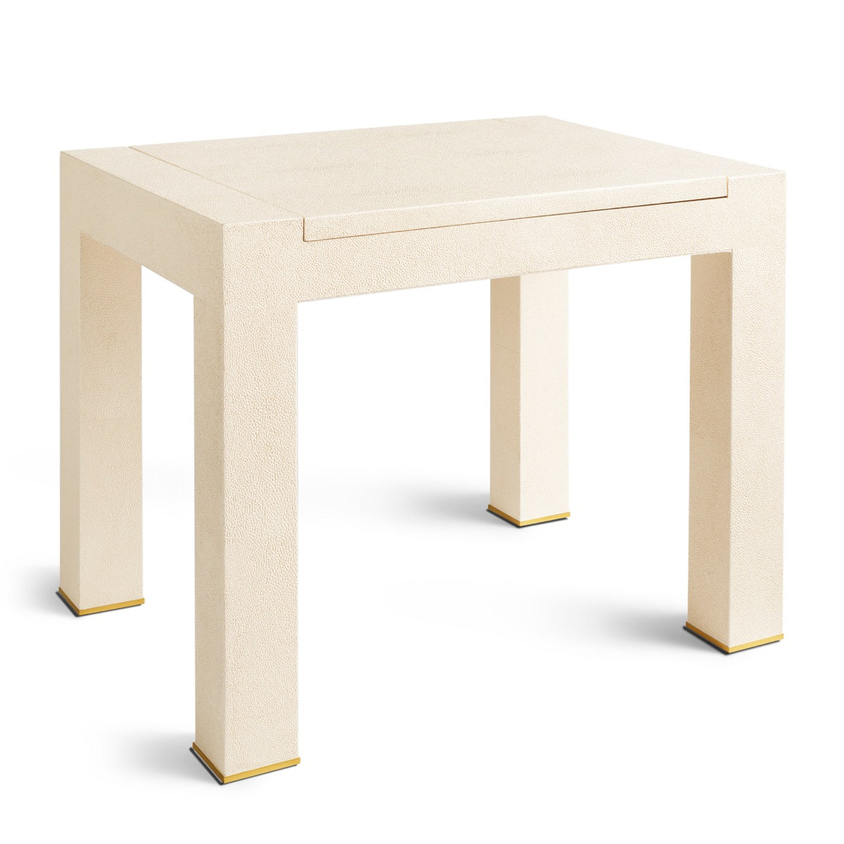 Shagreen Chess Side Table in Cream