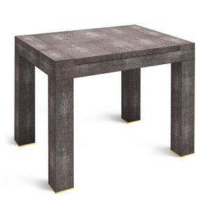 Shagreen Chess Side Table in Chocolate
