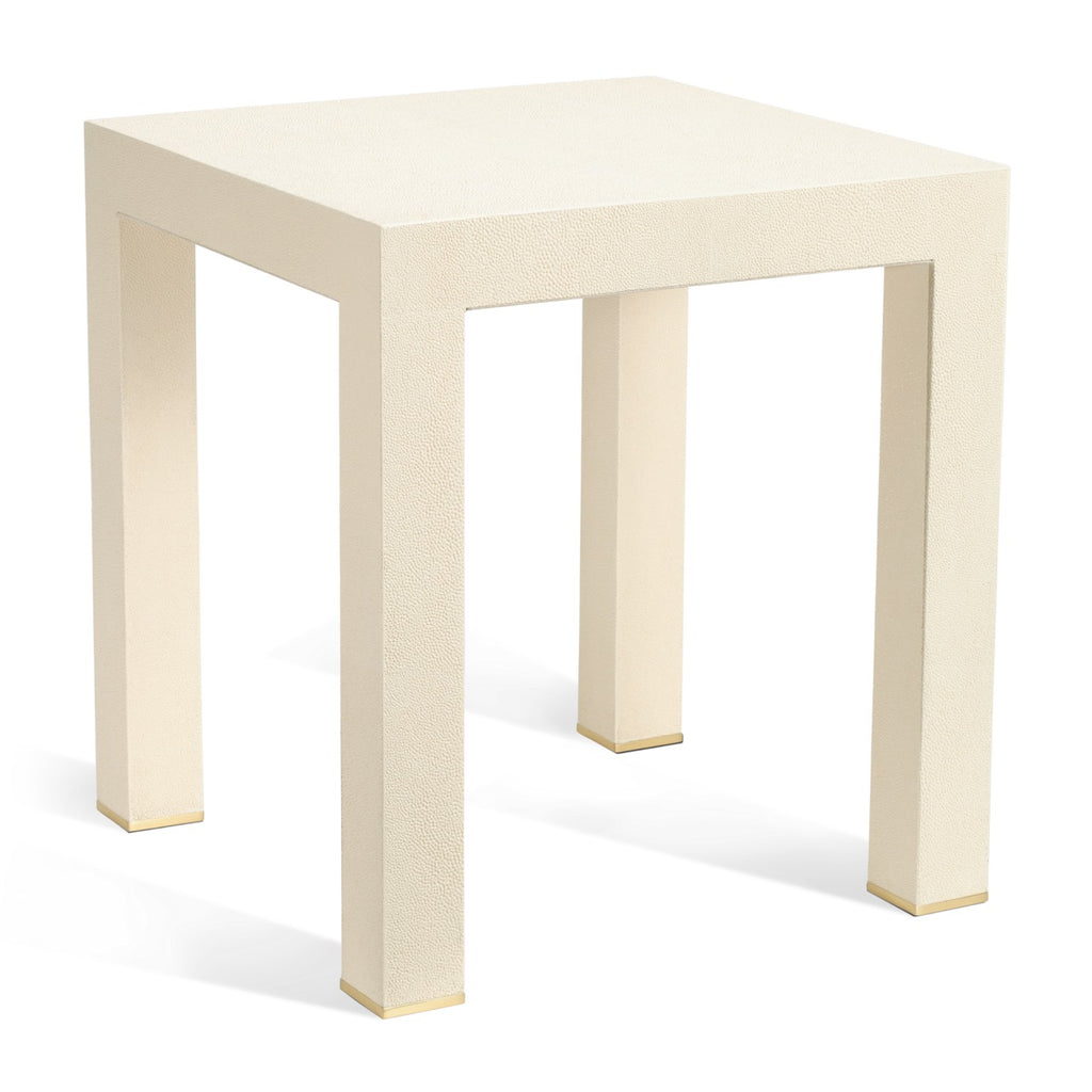 Shagreen Telephone Side Table in Cream