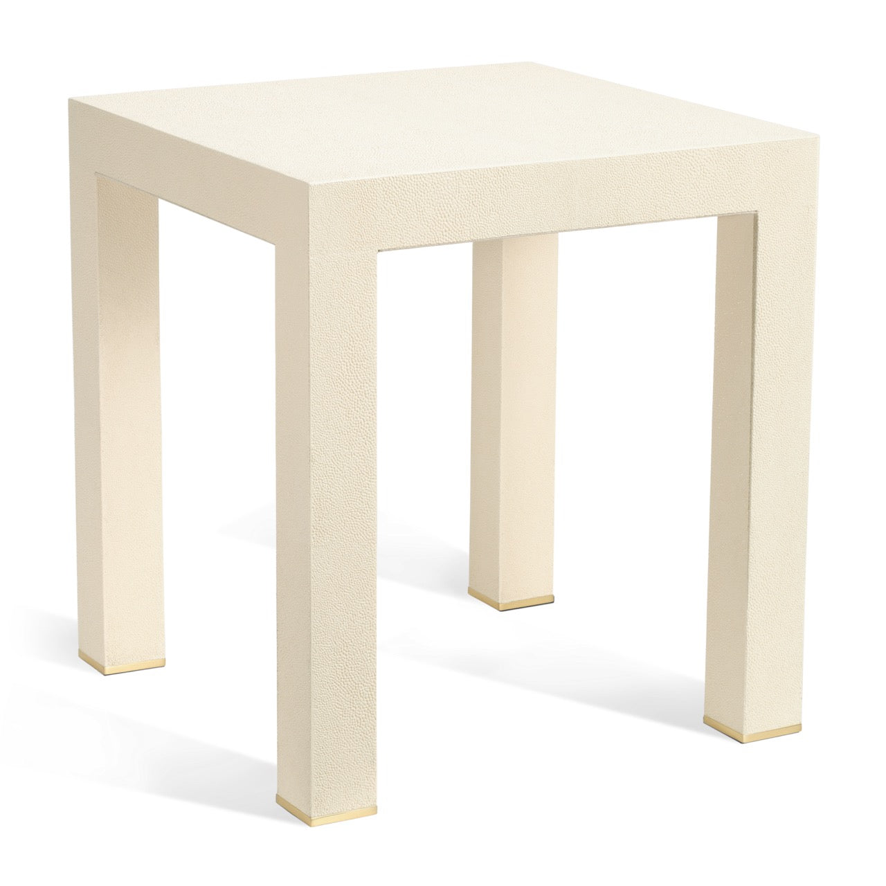 Shagreen Telephone Side Table in Cream