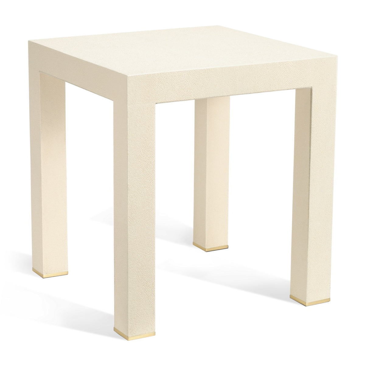 Shagreen Telephone Side Table in Cream