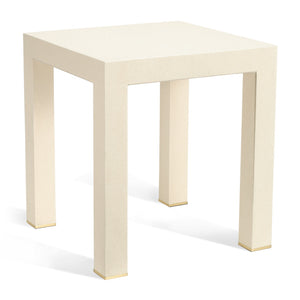 Shagreen Telephone Side Table in Cream