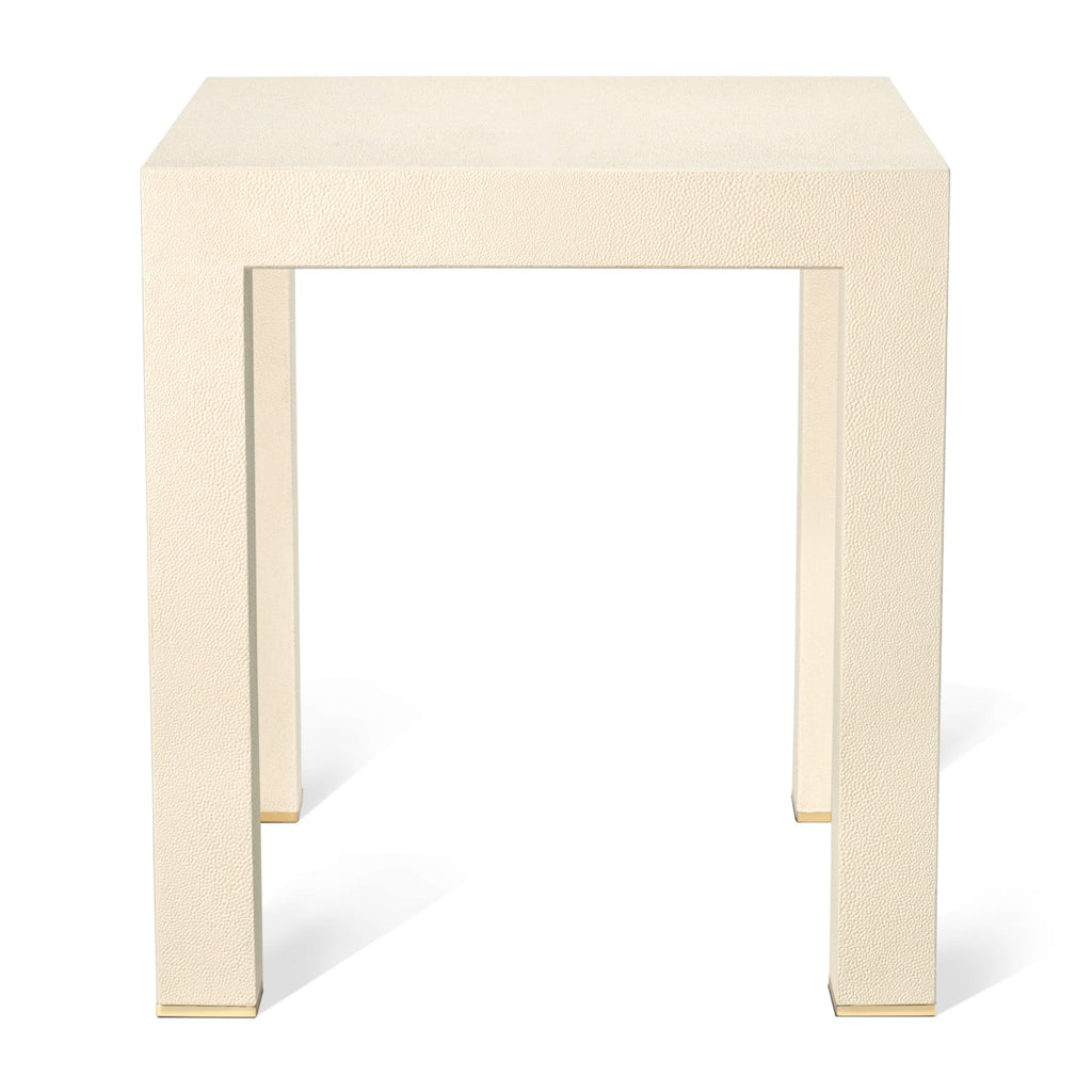 Shagreen Telephone Side Table in Cream