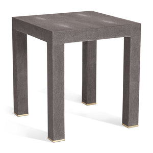 Shagreen Telephone Side Table in Chocolate