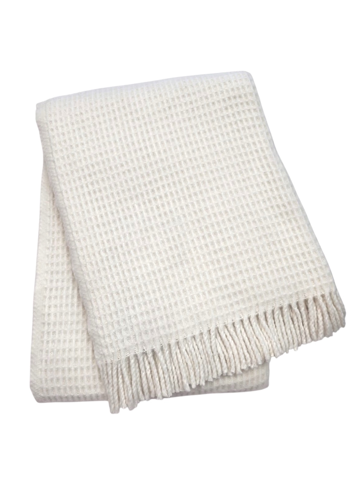 Basic Waffle Throw with Fringes