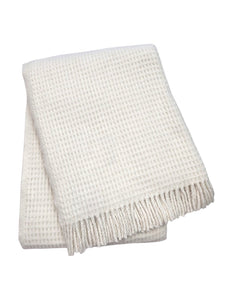 Basic Waffle Throw with Fringes