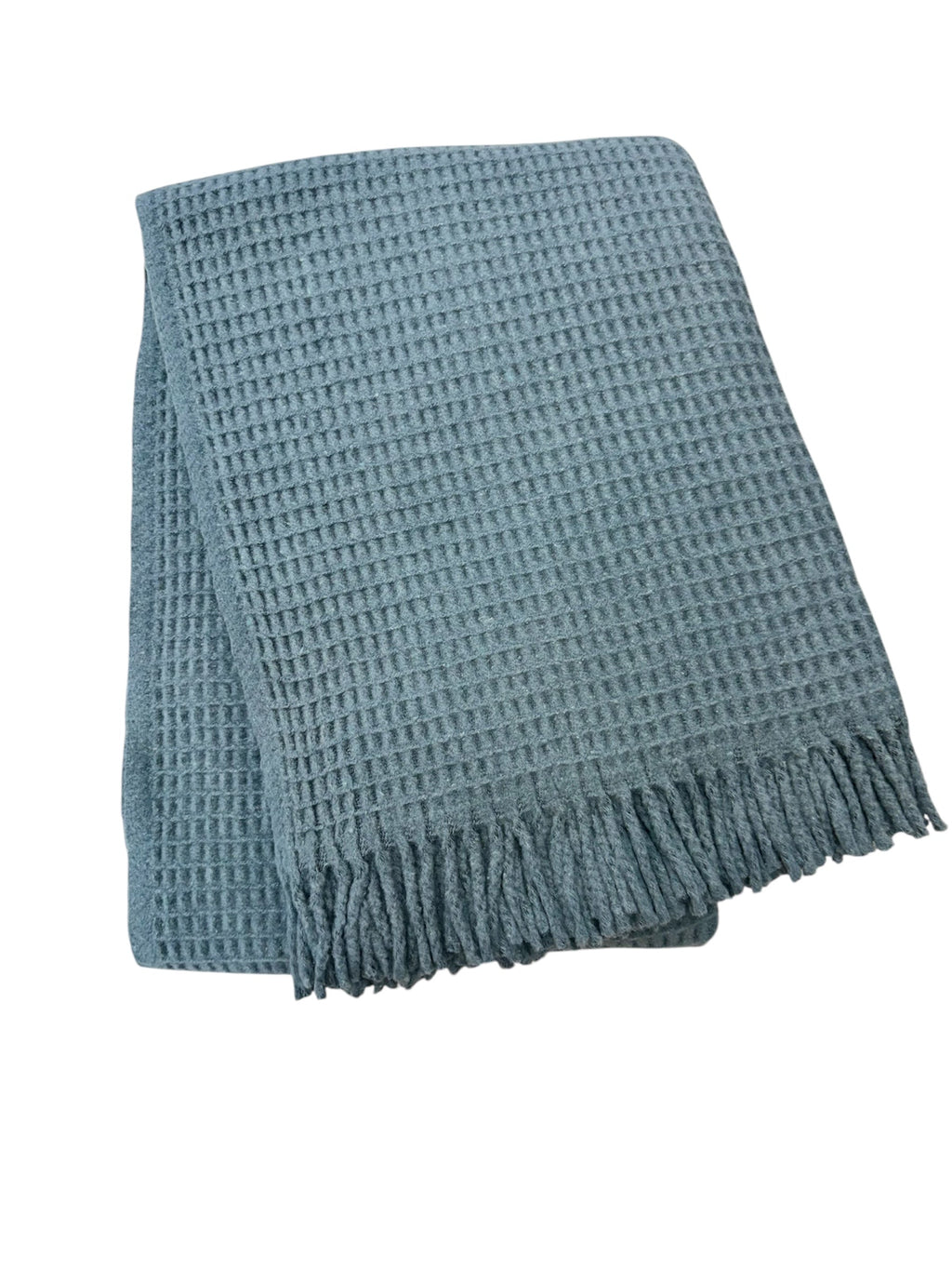 Basic Waffle Throw with Fringes