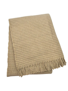 Basic Waffle Throw with Fringes