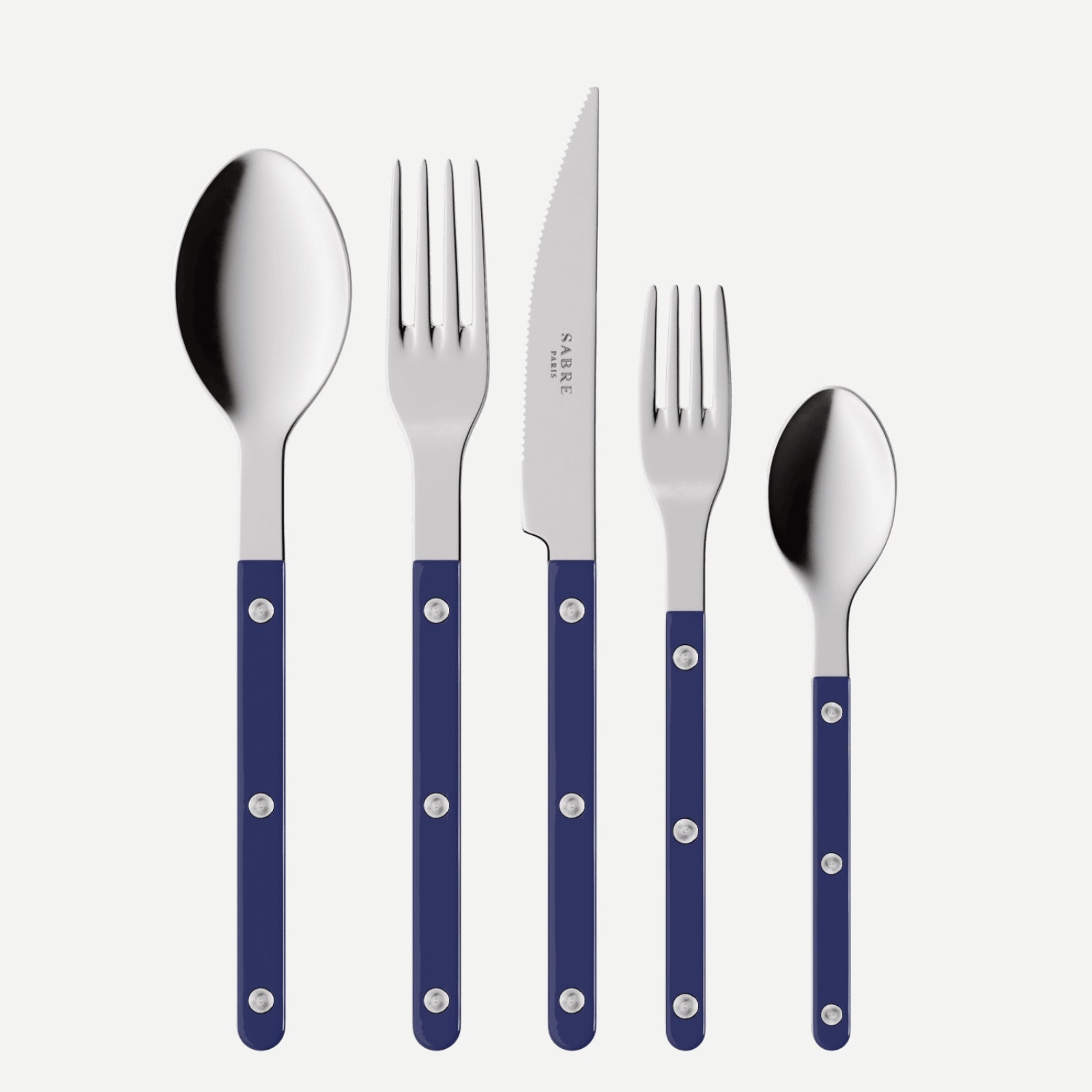 Bistrot Place Setting in Navy Blue, Set of 5