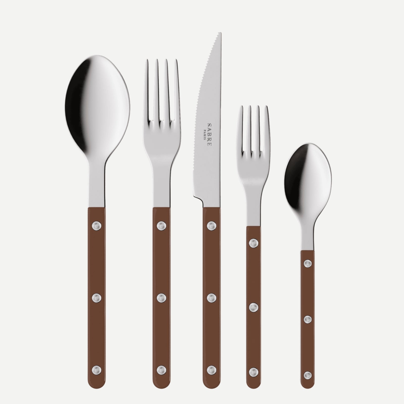 Bistrot Solid, Set of 5, Chocolate