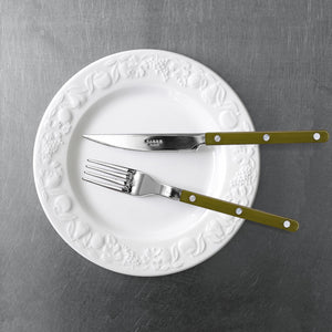 Bistrot Place Setting in Green Fern, Set of 5