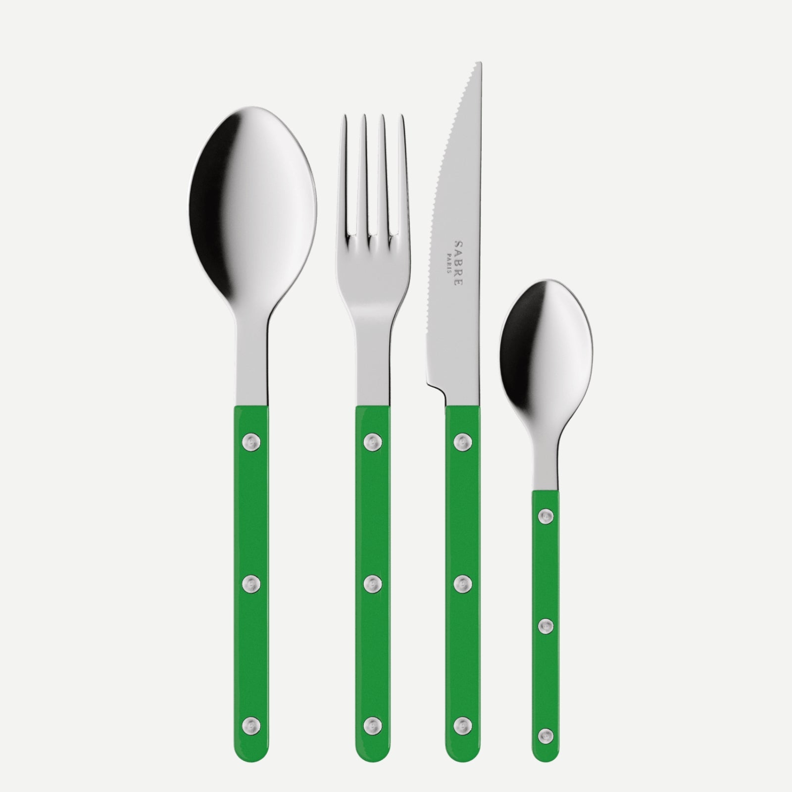 Bistrot Solid Flatware Set - Garden green
