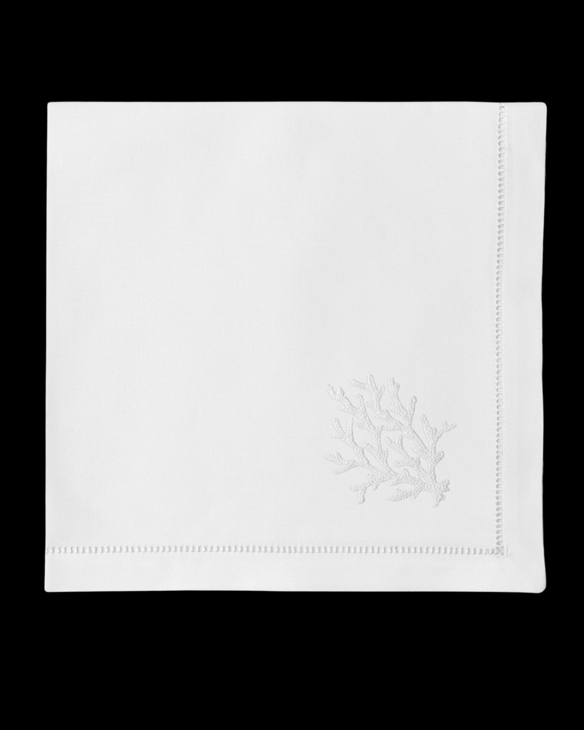 Coral Knot White Napkin