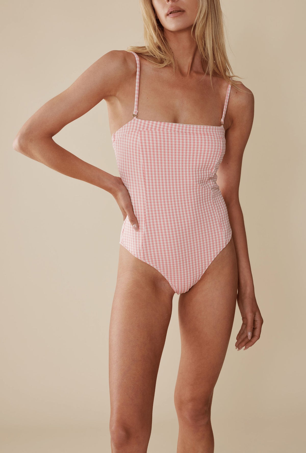 The Ines One Piece in Primrose Plaid