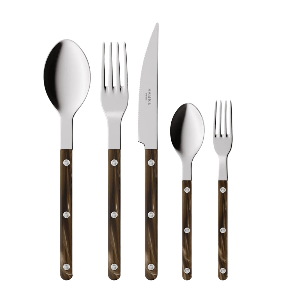 Bistrot Place Setting in Faux Buffalo, Set of 5