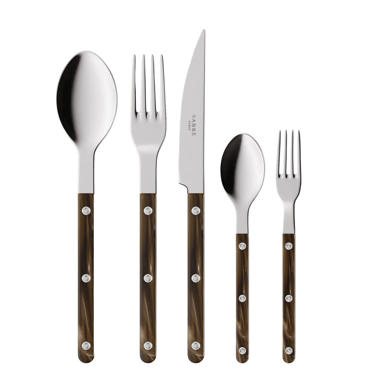 Bistrot Place Setting in Faux Buffalo, Set of 5