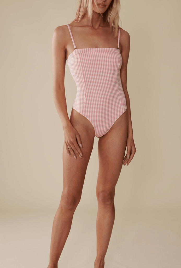 The Ines One Piece in Primrose Plaid