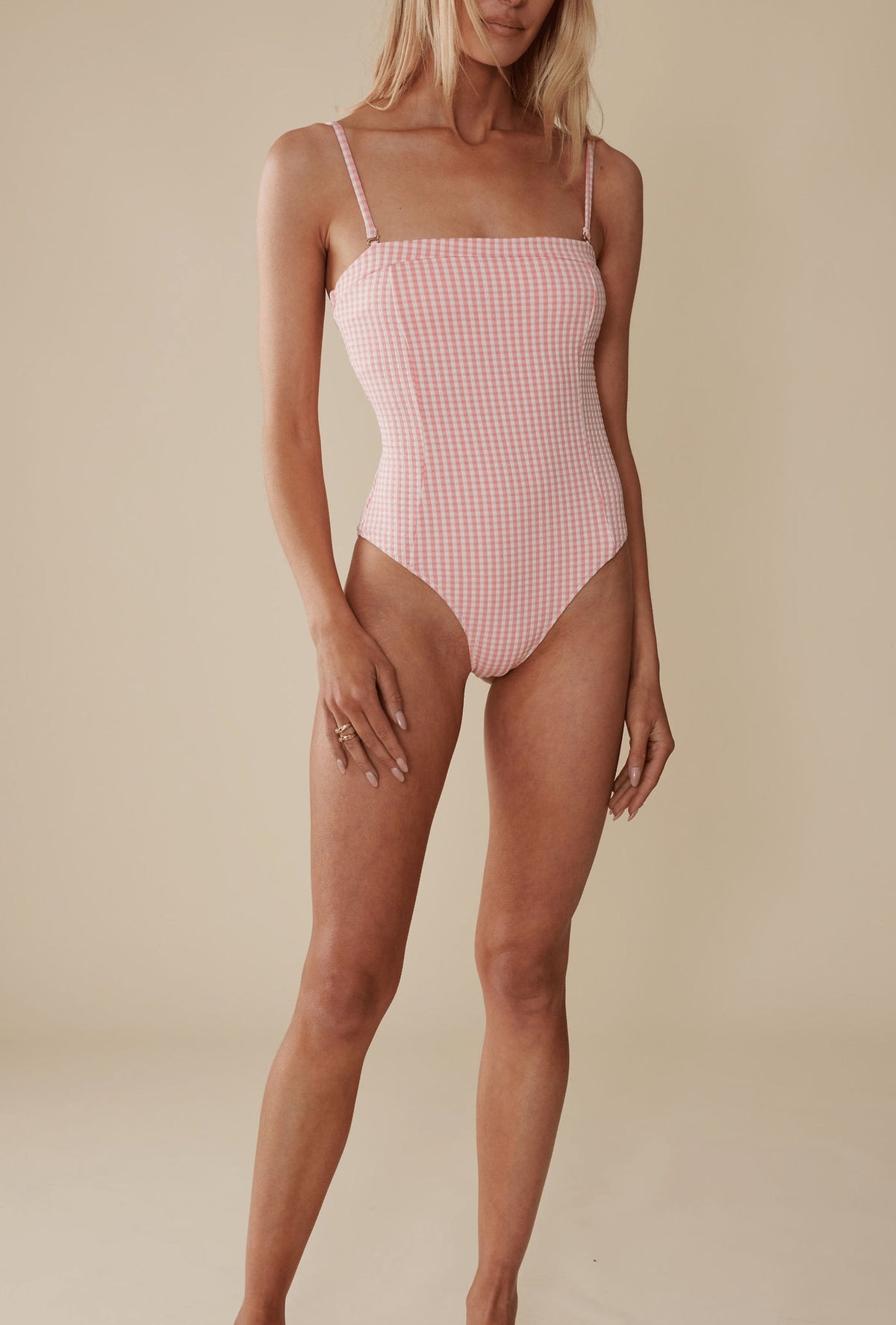 The Ines One Piece in Primrose Plaid