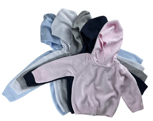 Zip Back Hoodie with Raglan Sleeve in Pink