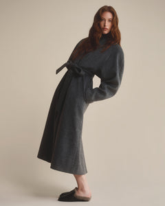Theo Mule in Black Leather/Caramel Shearling