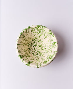 Montegranaro Green & White Splatterware Mixing Bowl