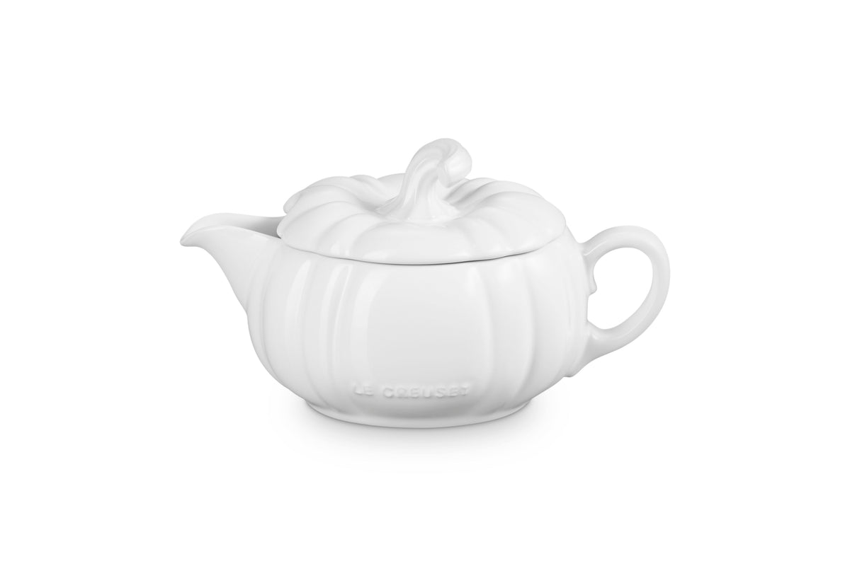 Le Creuset Pumpkin Gravy Boat, 14 oz., White