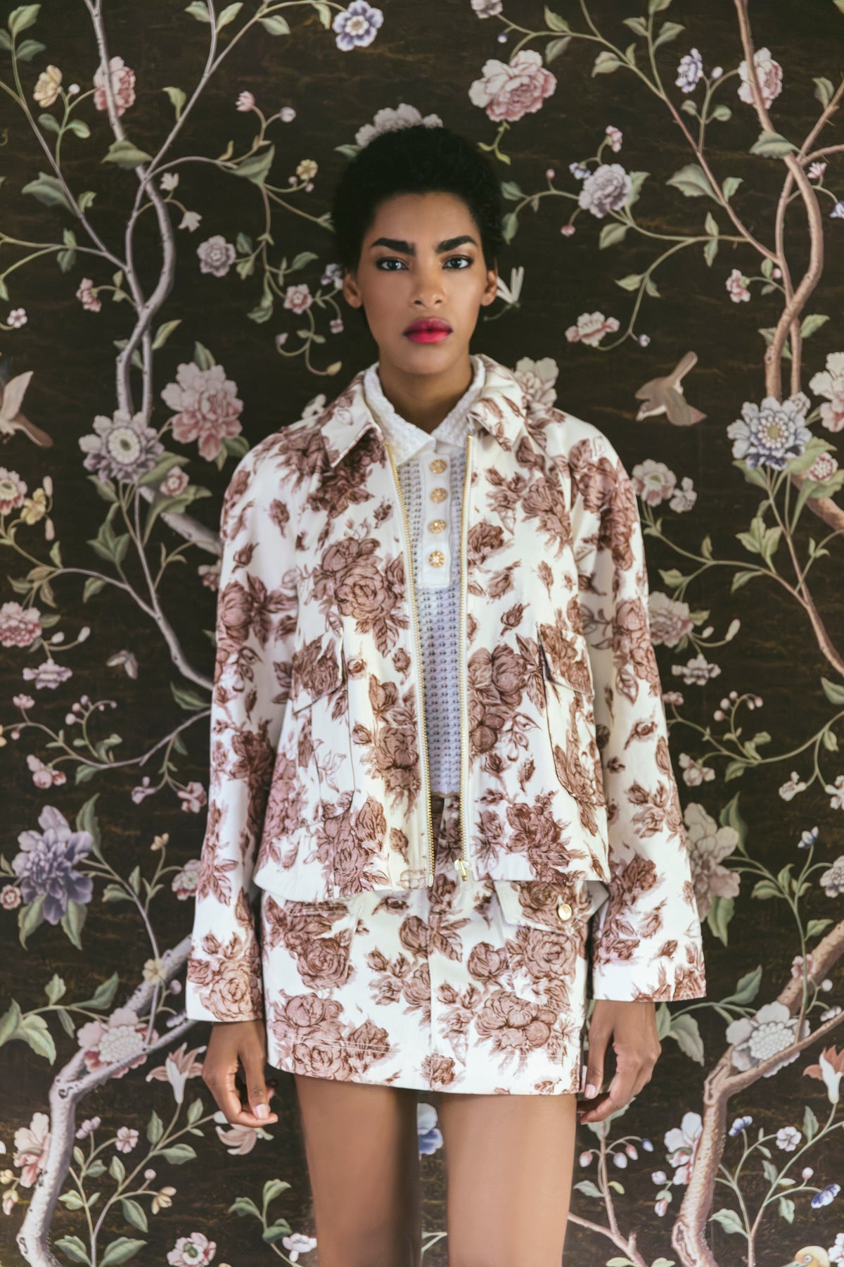 Wayne Skirt in Tossed Floral Ginger