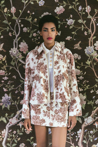 Wayne Skirt in Tossed Floral Ginger