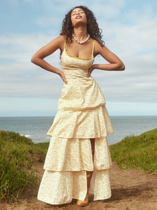 Wendy Dress in Cream/Buttercup Floral