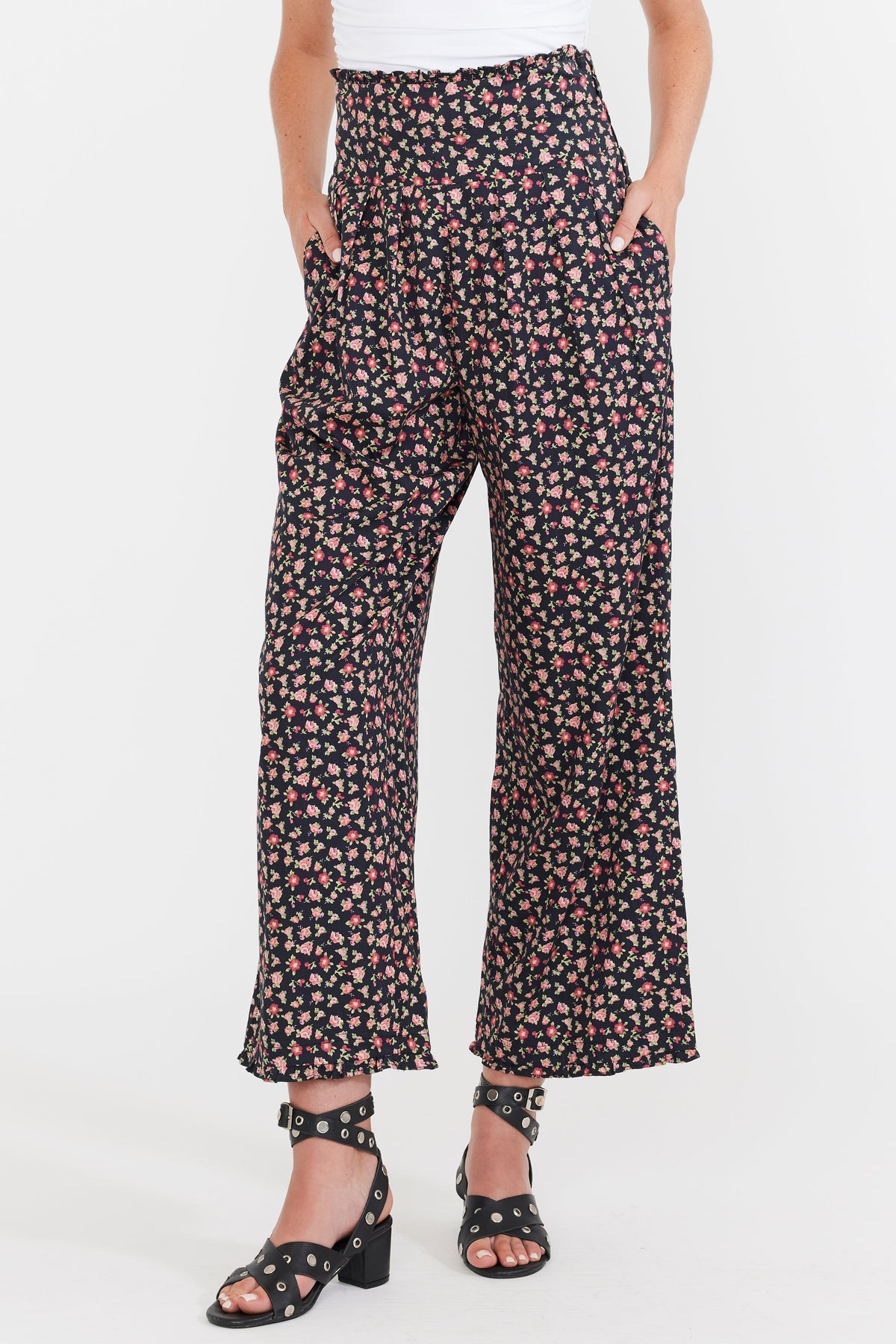 Kirby Pant in Black Rose Floral