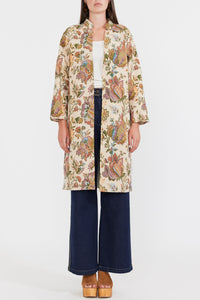 Janean Midi Jacket in Rainbow Floral Jacquard