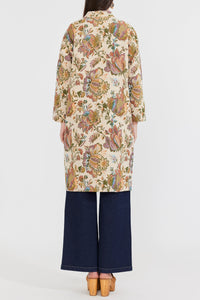 Janean Midi Jacket in Rainbow Floral Jacquard