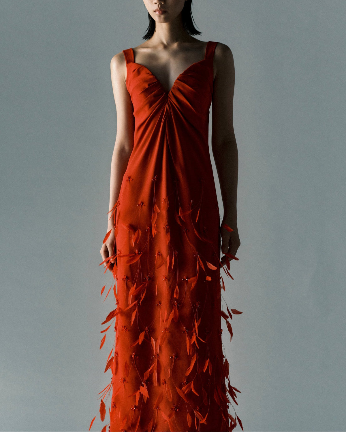 Aspen Dress Red Embroidered Sable