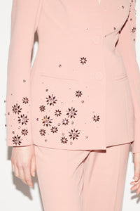 Justine Jacket Pink Embellished Crepe