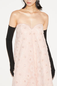 Vivia Gown Pink Embroidered Tulle