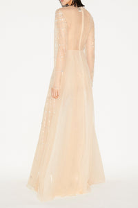 Anissa Gown Nude Embellished Tulle