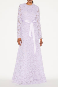 Maurene Dress Lavender Embroidered Tulle