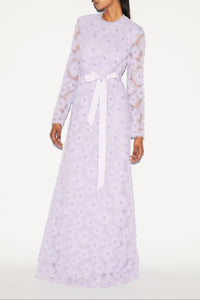 Maurene Dress Lavender Embroidered Tulle