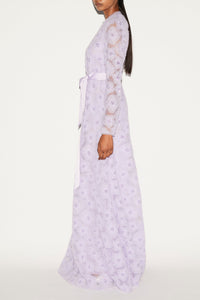 Maurene Dress Lavender Embroidered Tulle