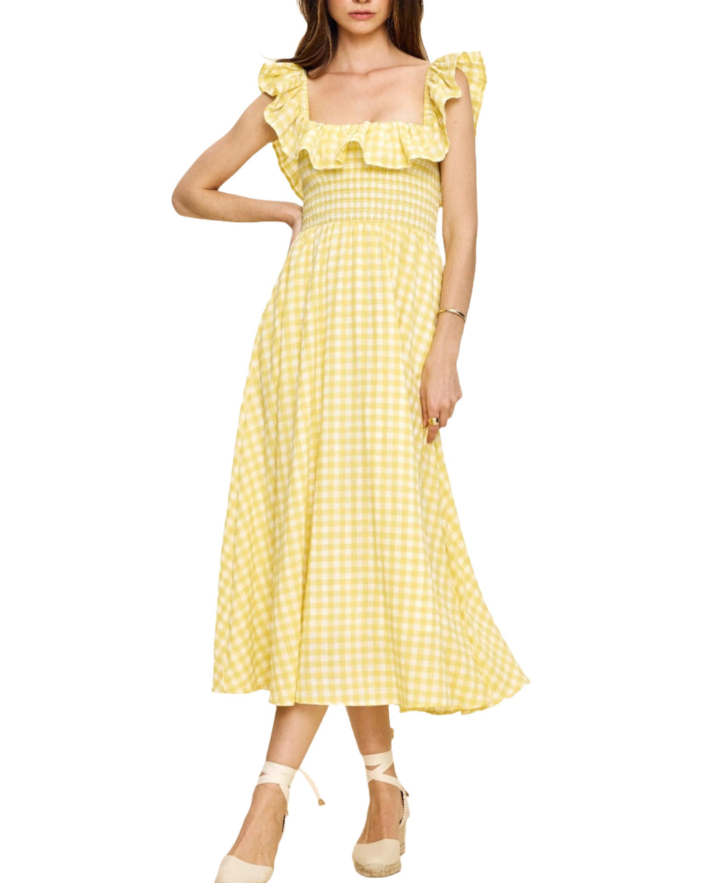 Annabelle Dress in Yellow Gingham Yellow Gingham / L
