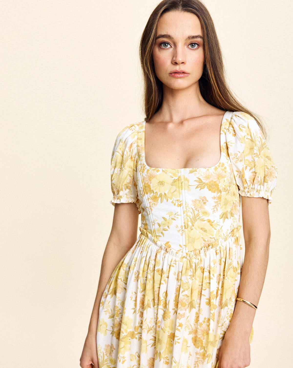 Chloe Maxi Dress in Yellow Floral