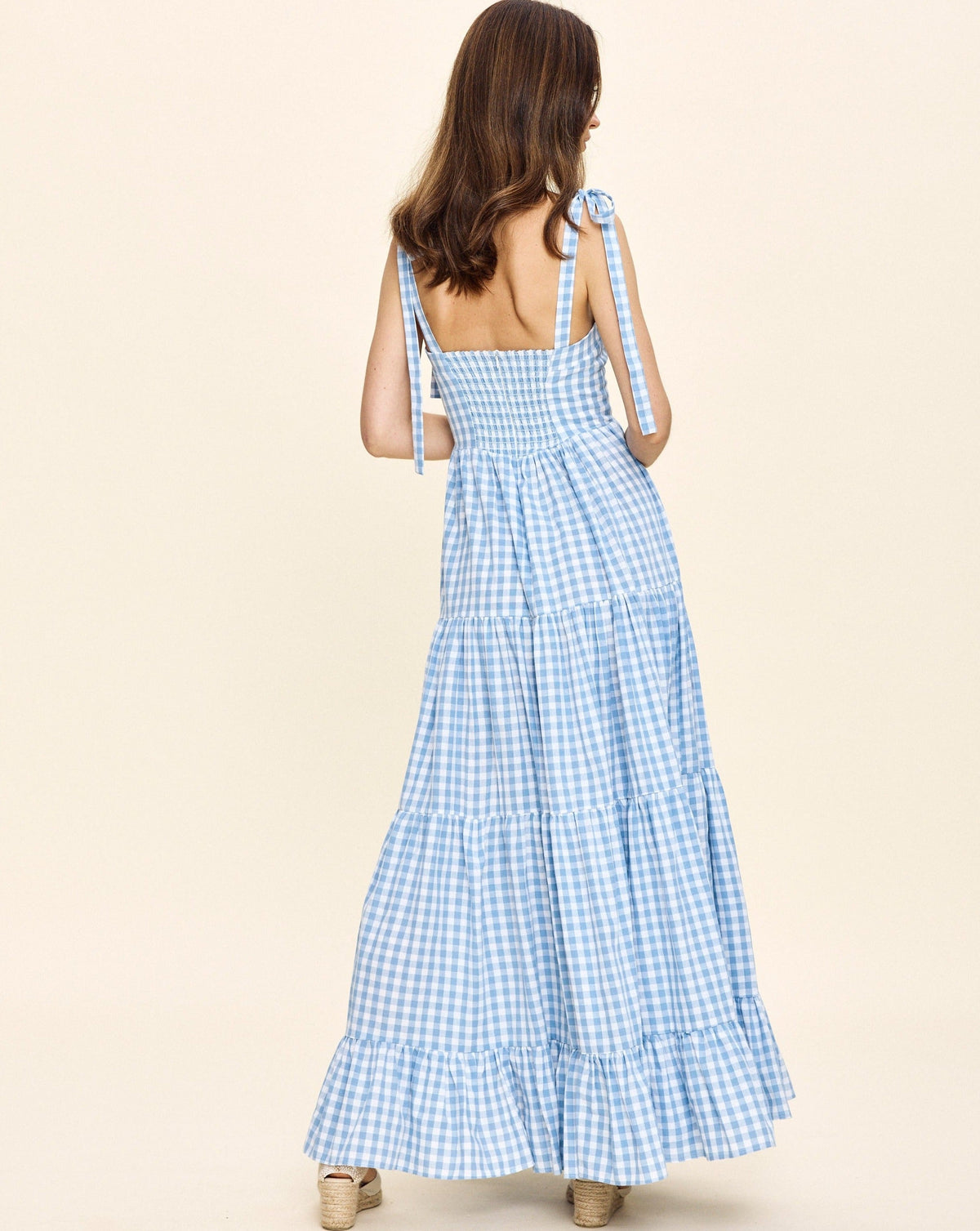 Anna Dress in Blue Gingham