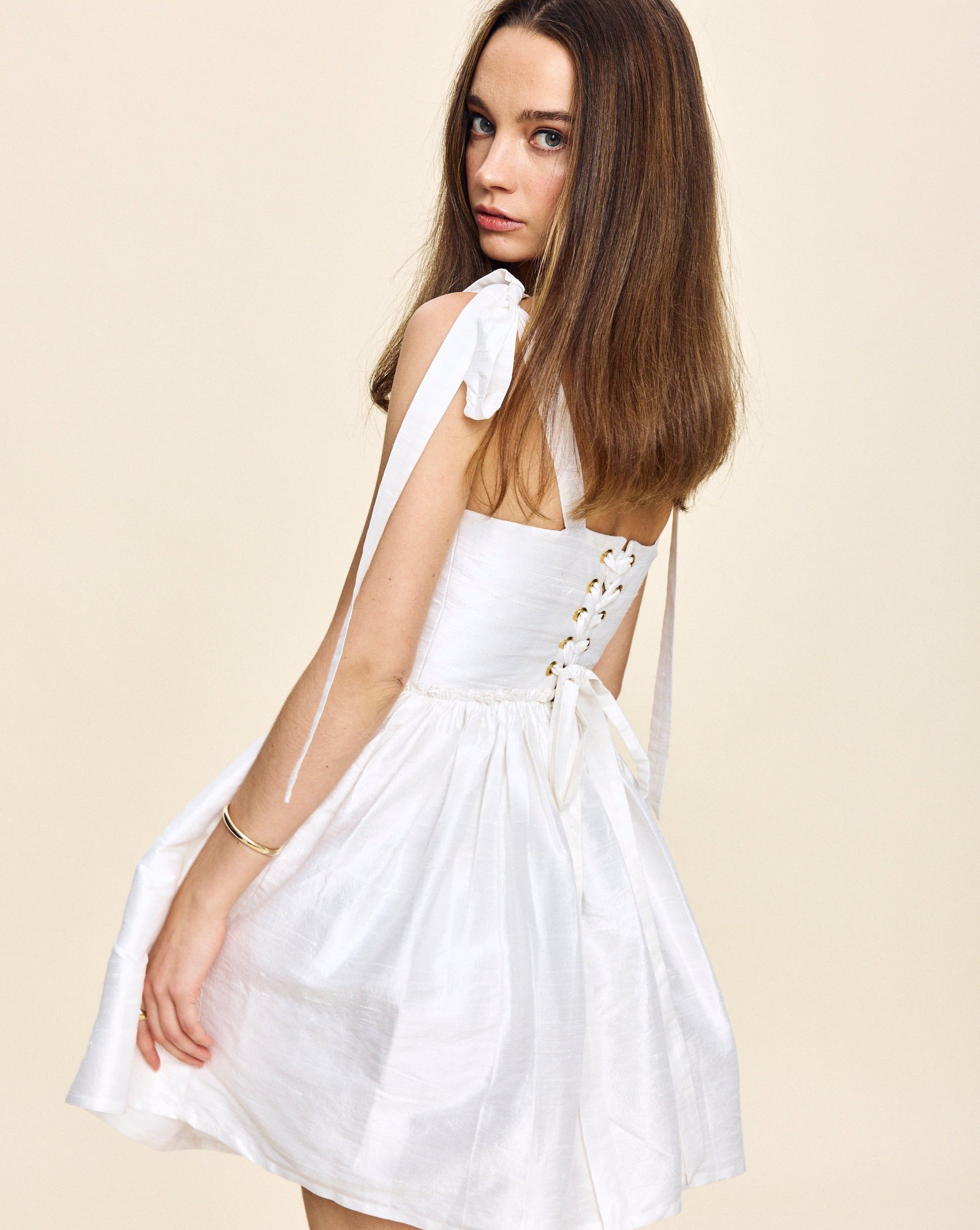 Marie Mini Dress in White