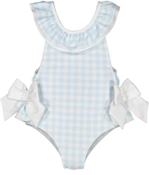 Gingham Blue Swimsuit | Over The Moon