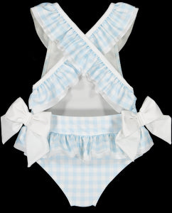 Gingham Blue Swimsuit