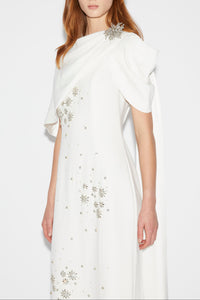 Isolde Gown White Embellished Crepe