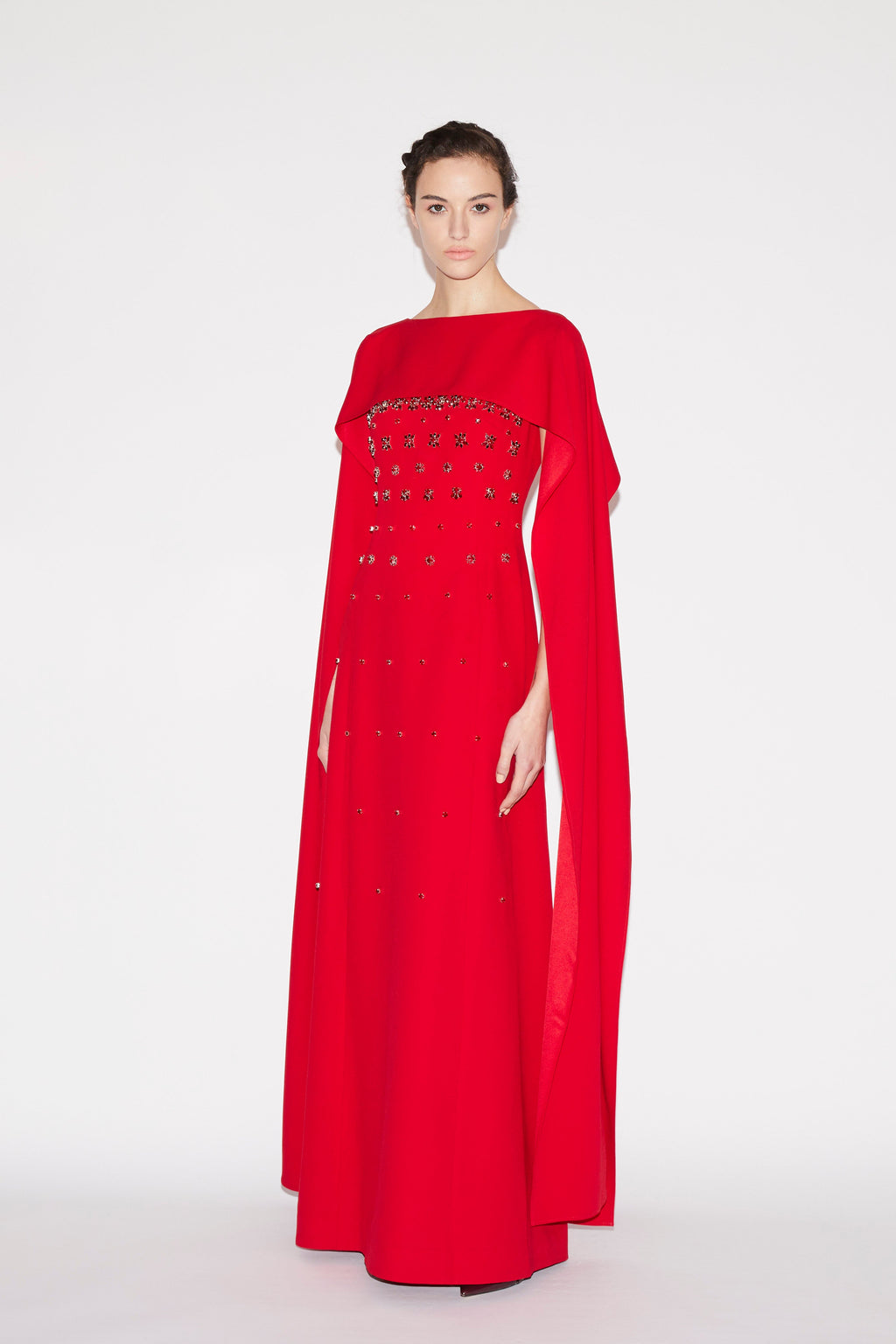 huishan zhang red dress Huishan Zhang Violette feather and grosgrain-trimmed silk-organza gown - Women - Red Dresses