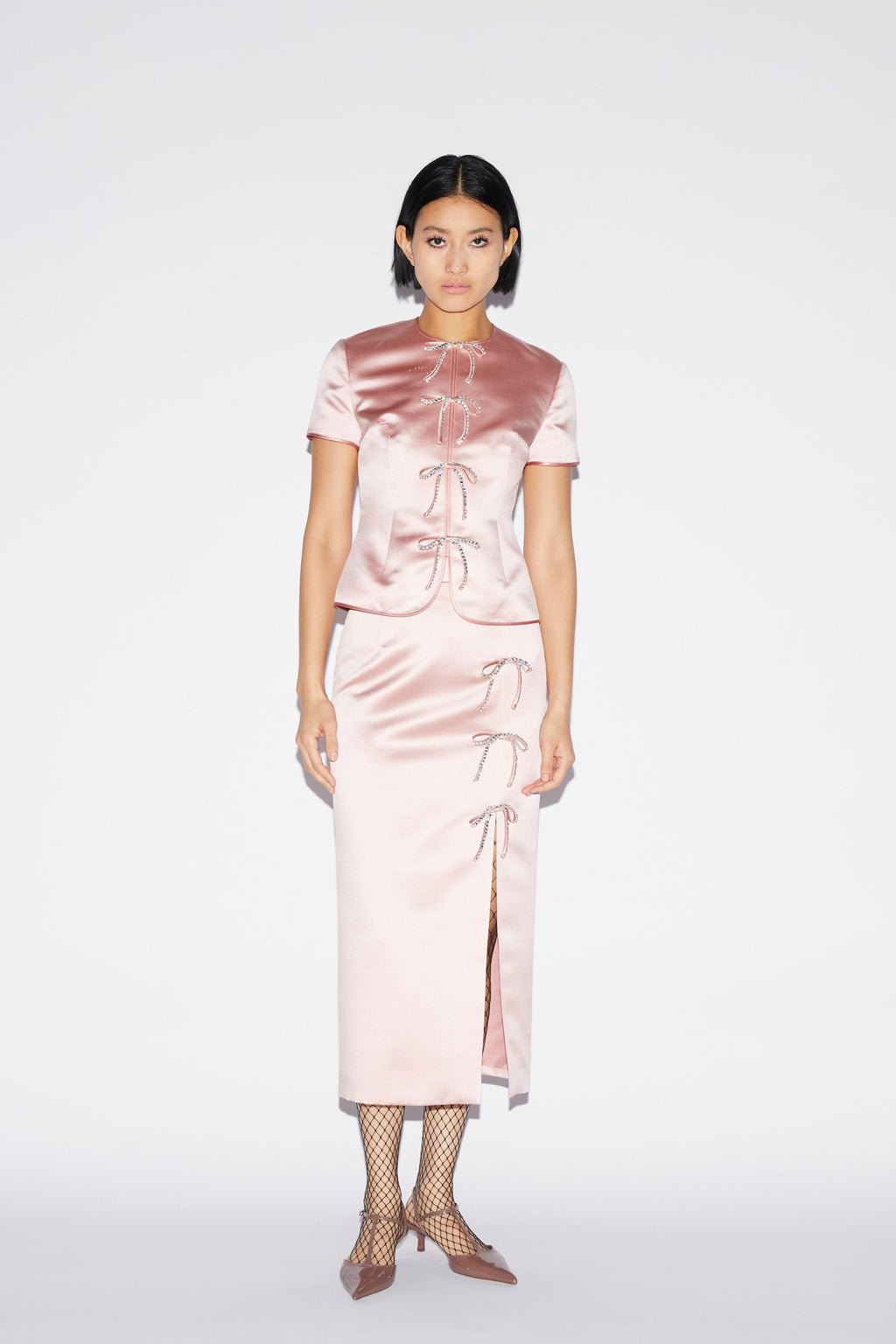 Claudine Top Pale Pink Duchesse
