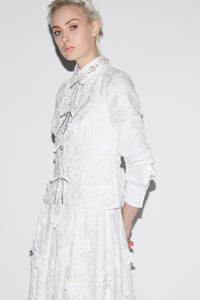 Claudine Top White Embroidered Cotton